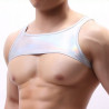 MenSexyWear Crop court BRIGHT Silver
